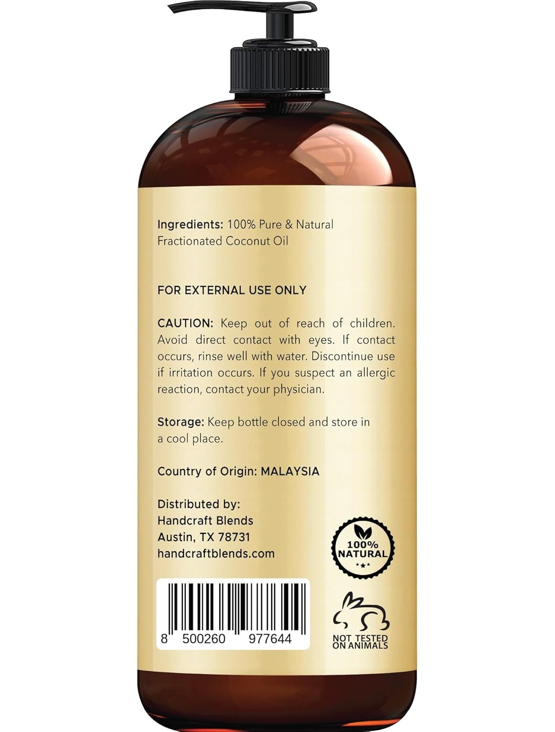 Fractionated Coconut Oil